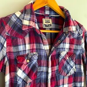 TNA plaid flannel shirt